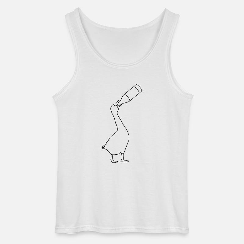 Gans säuft Bier - Gildan Männer Tank Top - Weiß