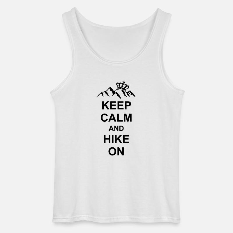 Keep Calm And Hike - Gildan Männer Tank Top - Weiß