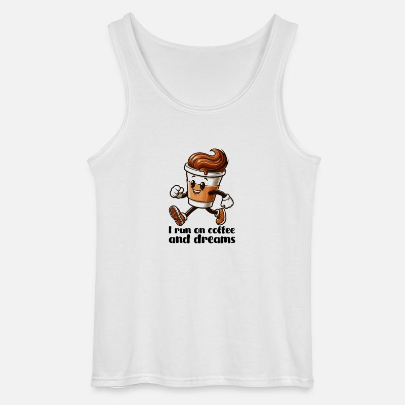 Kaffee Träume Geschenk - Gildan Männer Tank Top - Weiß