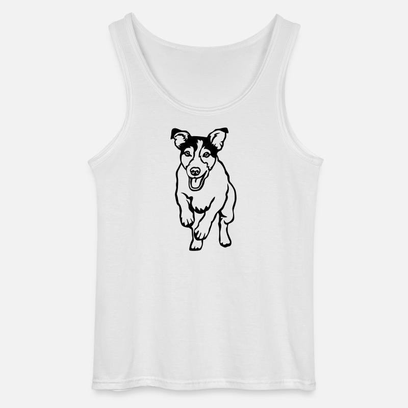 Jack Russell Terrier - Gildan Männer Tank Top - Weiß