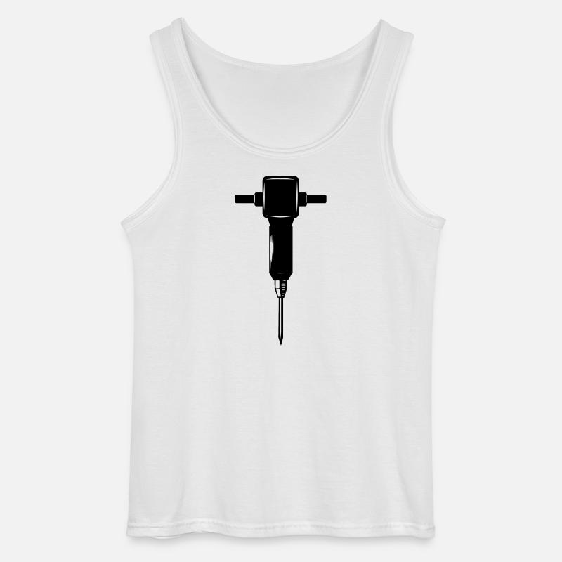 Krikhamer oder Presslufthammer - Gildan Männer Tank Top - Weiß