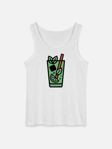 Icône du cocktail Mojito - Débardeur Gildan Homme - blanc