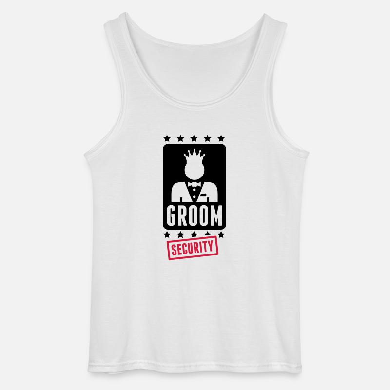 groom_security_1_f2 - Gildan Männer Tank Top - Weiß