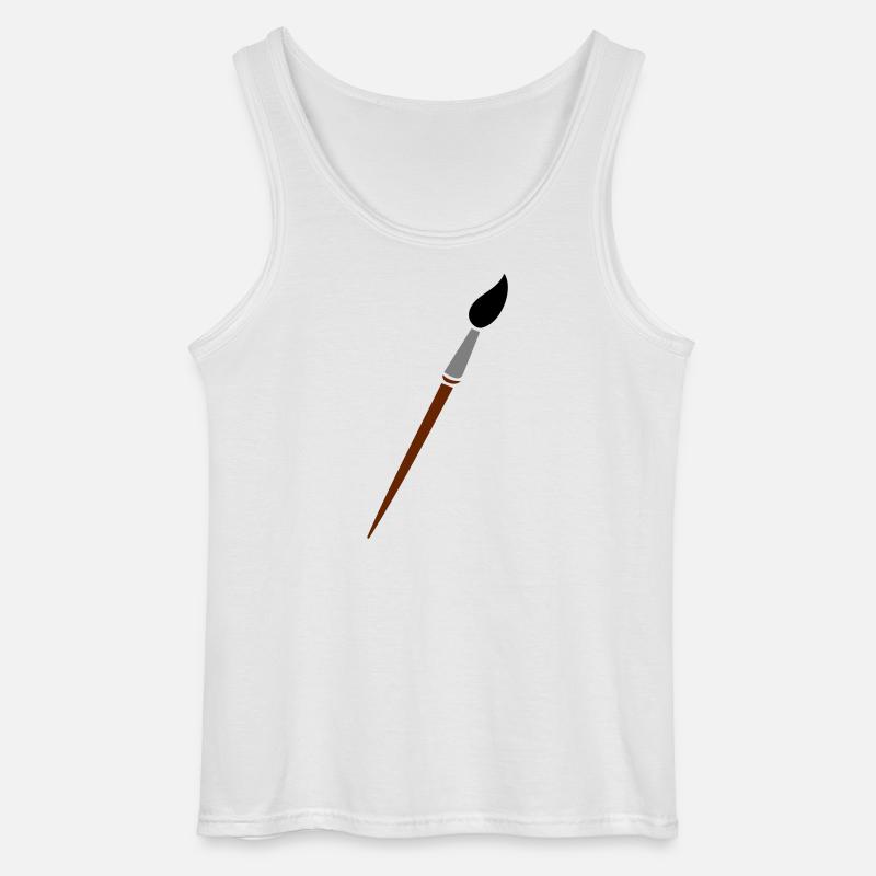 Pinsel - Gildan Männer Tank Top - Weiß