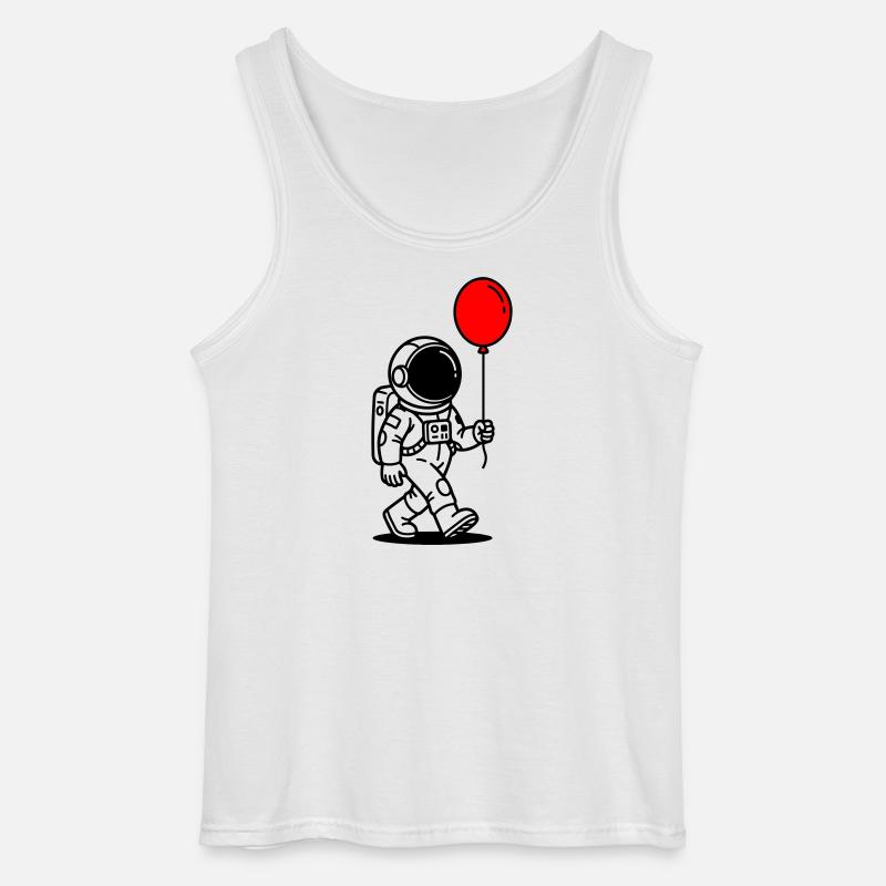 Astronaut mit Ballon - Gildan Männer Tank Top - Weiß