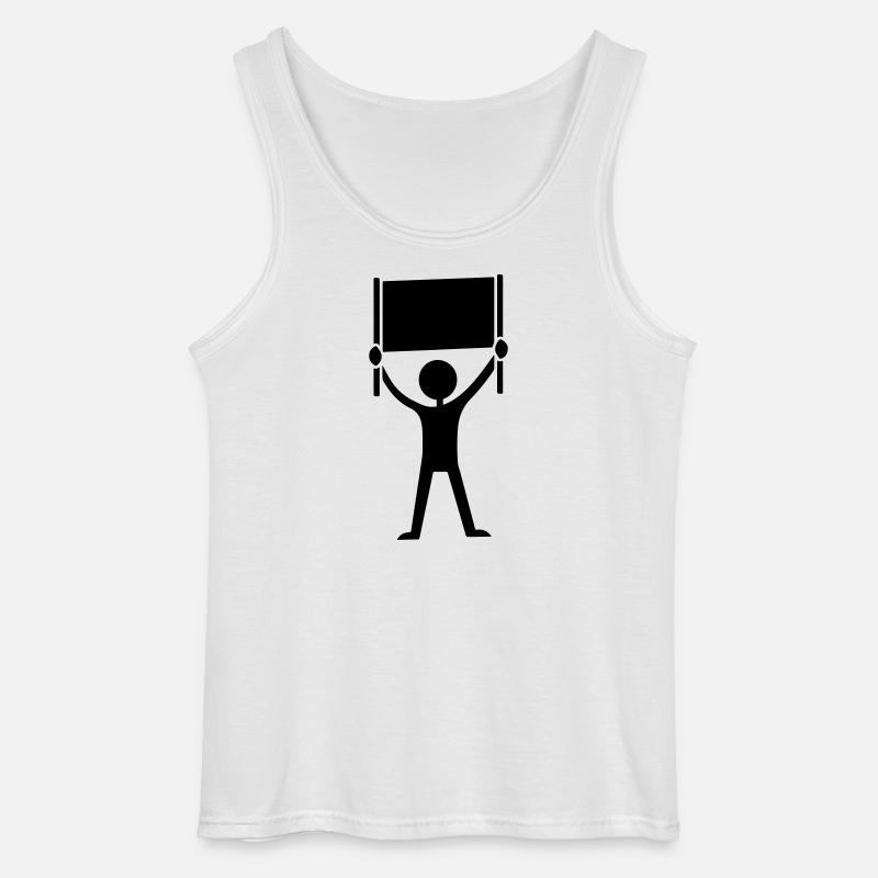 Botschaft Demonstration - Gildan Männer Tank Top - Weiß