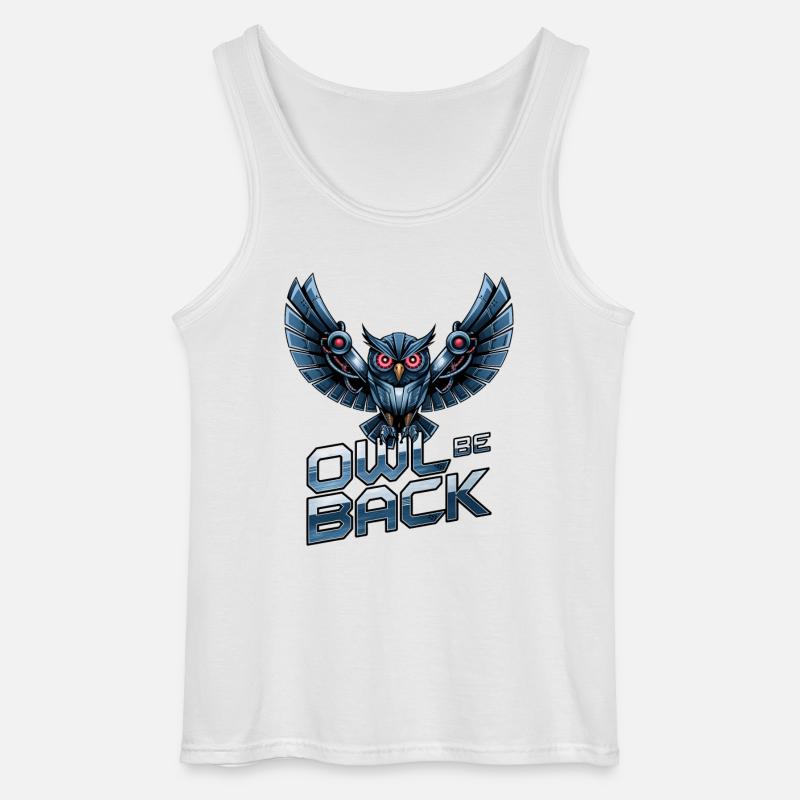 Eule Sei zurück - Gildan Männer Tank Top - Weiß