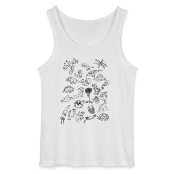 Dinosaurier Fossil Trilobit Geologie Paläontologie - Gildan Männer Tank Top - Weiß - Vorne - AI Model Male 185 dark (185cm)