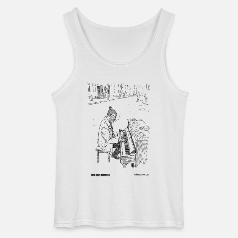 differnce - Gildan Men’s Tank Top - white