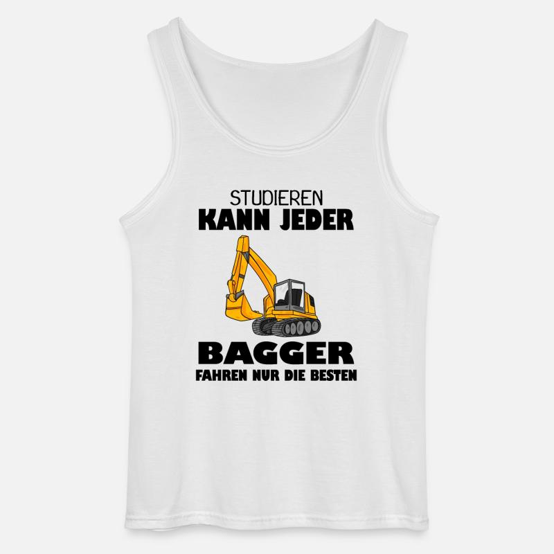 Bagger Baggerfahrer Spruch - Gildan Männer Tank Top - Weiß