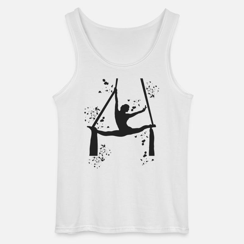 Vertikaltuch Luftakrobatik Aerial Silk - Gildan Männer Tank Top - Weiß