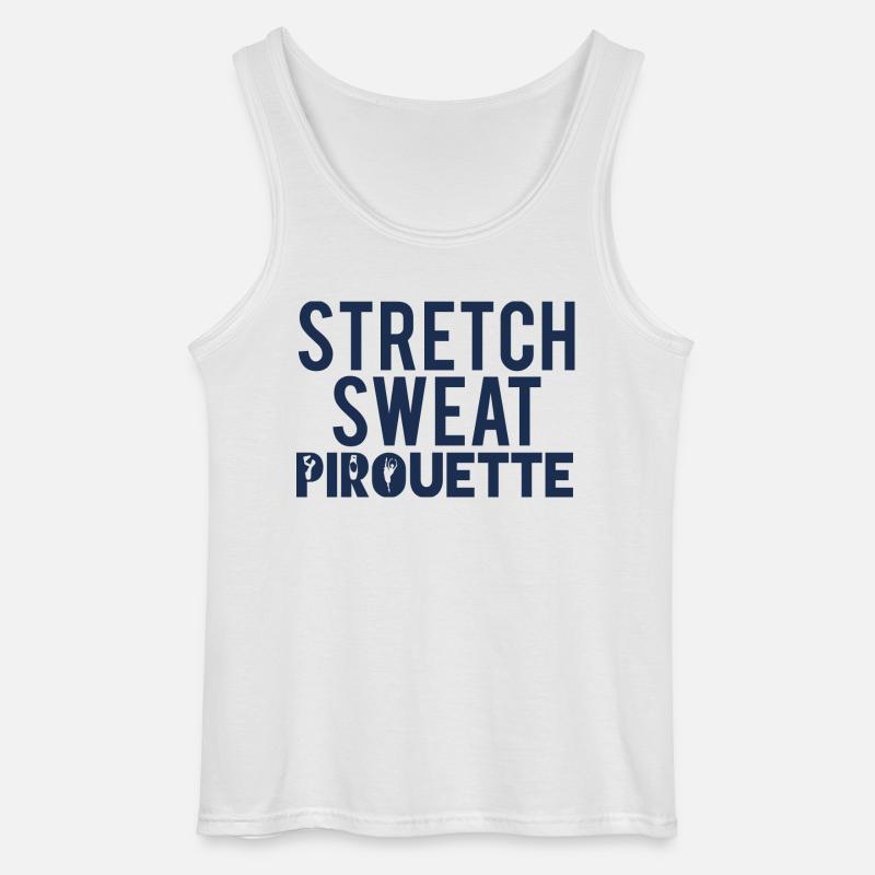 Ballet Gift Stretch - Sweat - Pirouette - Gildan Men’s Tank Top - white