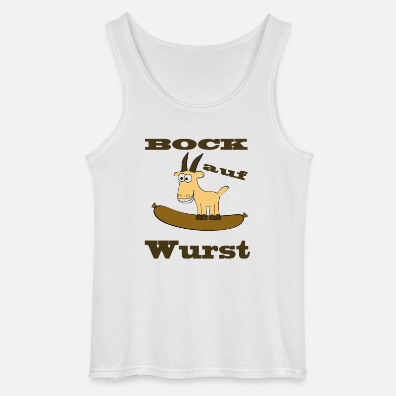 Comic Bock - Bock auf Wurst - Gildan Männer Tank Top - Weiß