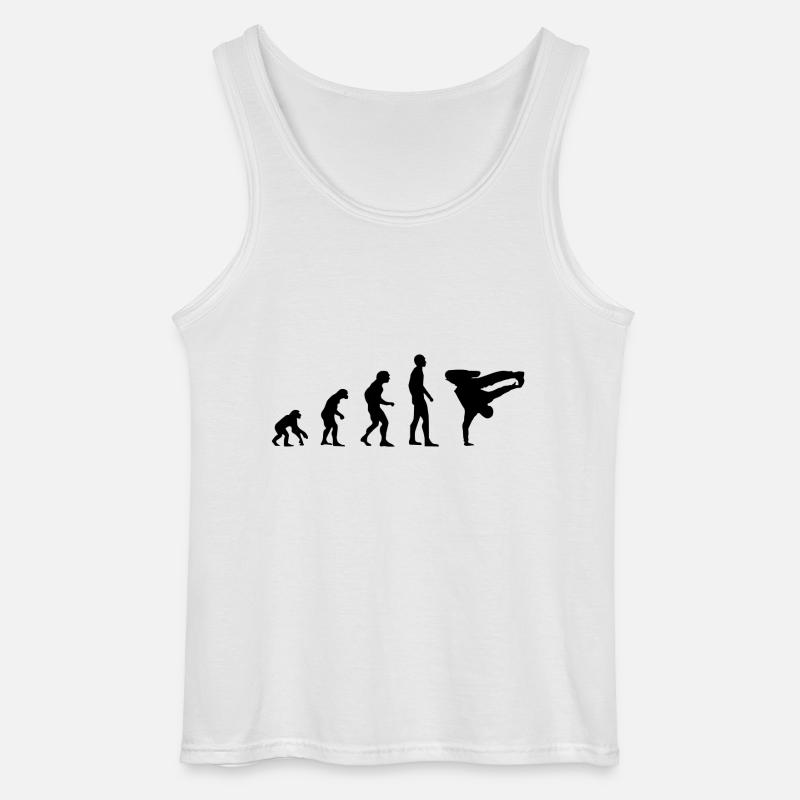 Breakdance Evolution Silhouette - Gildan Men’s Tank Top - white