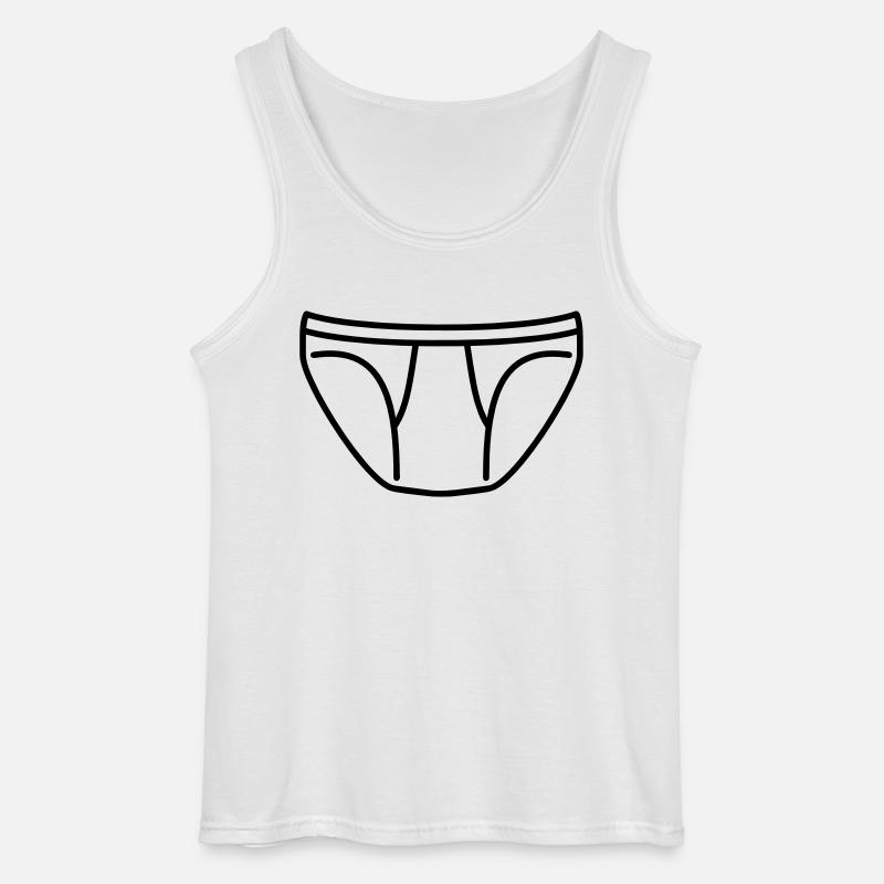 Unterhose - Gildan Männer Tank Top - Weiß