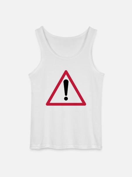 Warning! - Gildan Men’s Tank Top - white