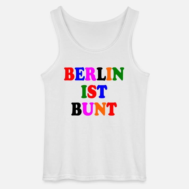 Berlin ist bunt - Gildan Männer Tank Top - Weiß