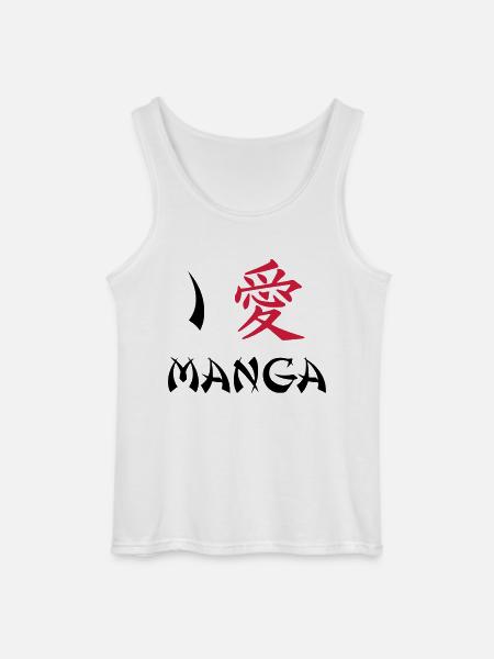 I love manga - Gildan Men’s Tank Top - white