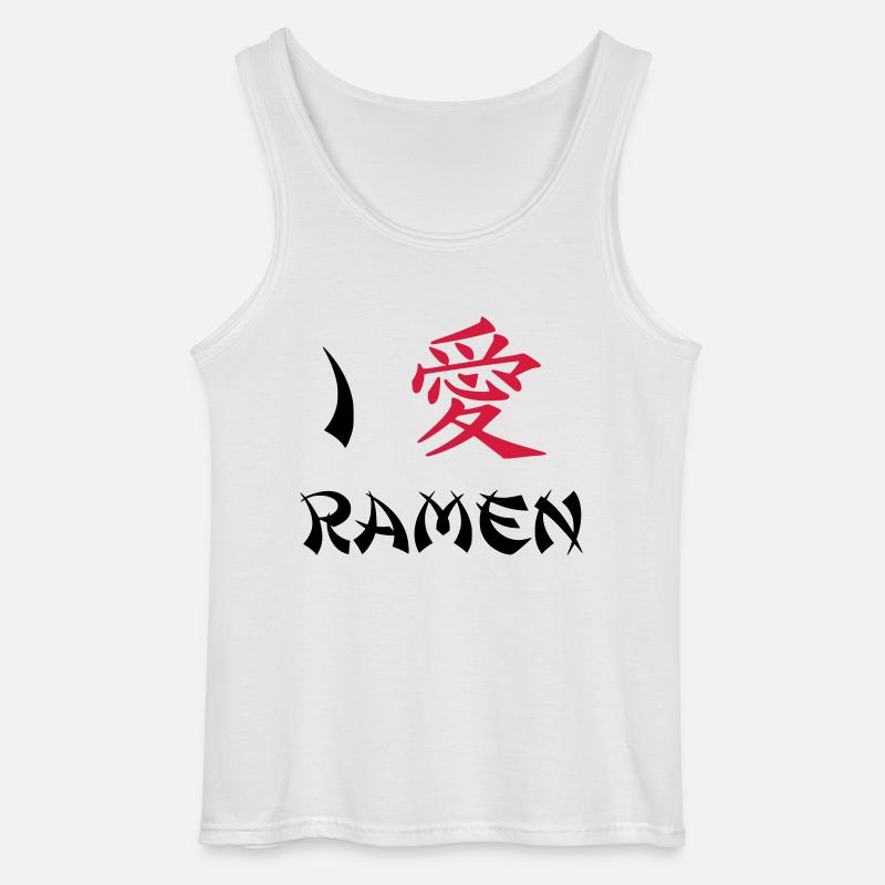 Ich liebe Ramen - Gildan Männer Tank Top - Weiß