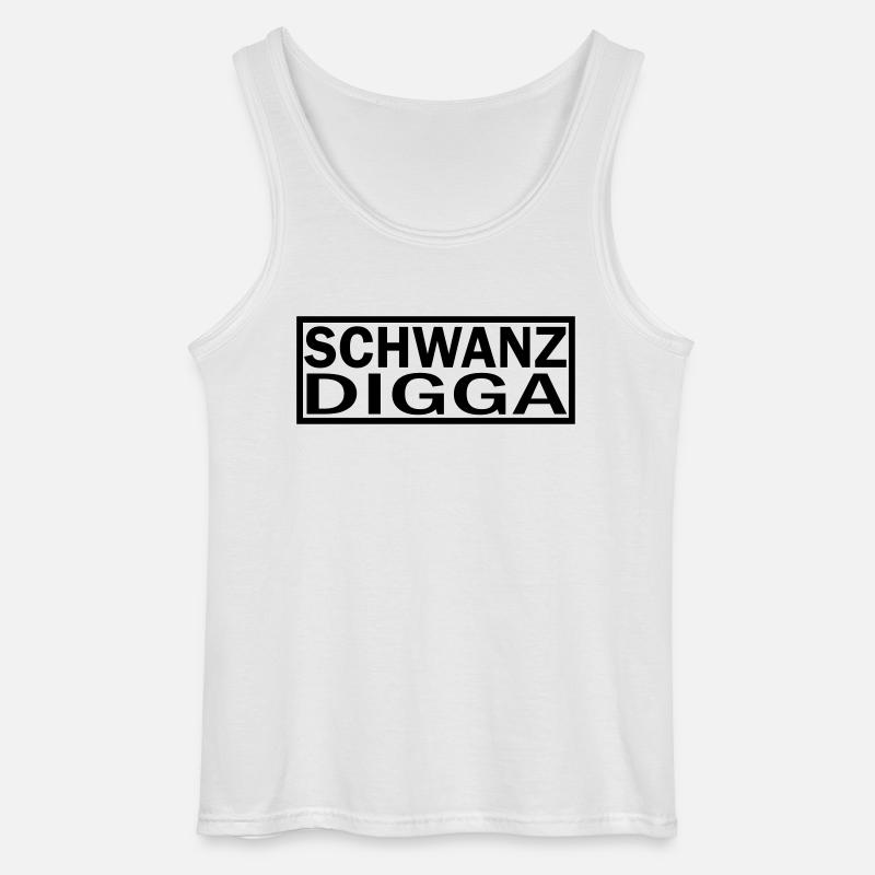 SCHWANZ DIGGA - Gildan Männer Tank Top - Weiß