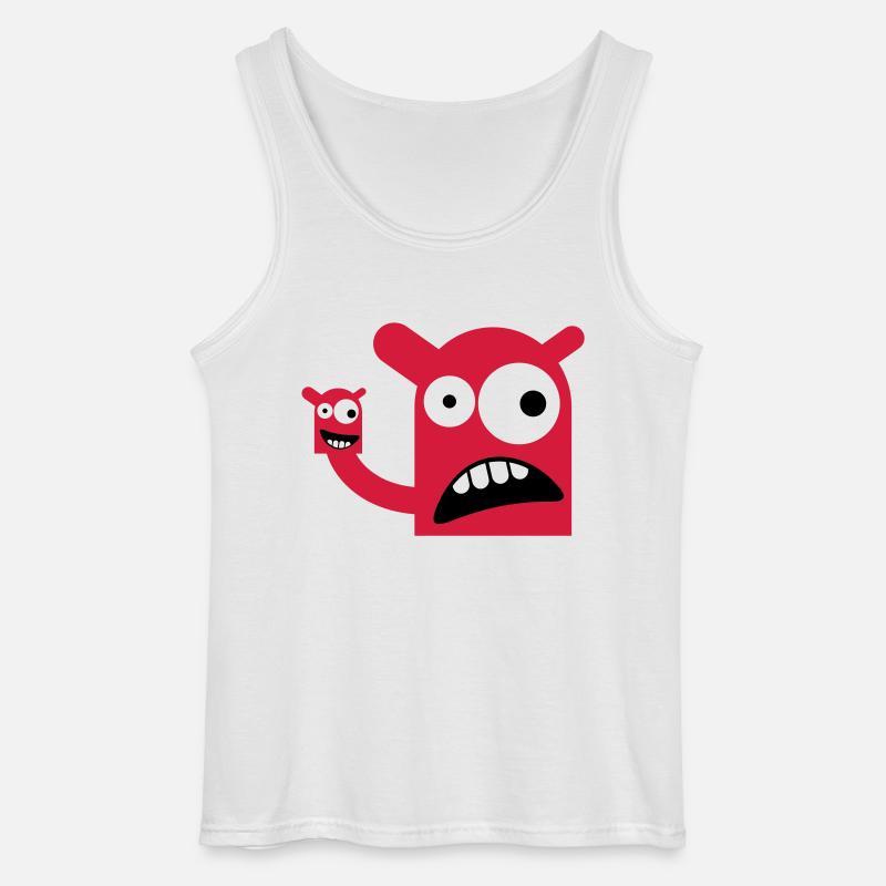 Ein Monster mit einer Monster-Puppe - Gildan Männer Tank Top - Weiß