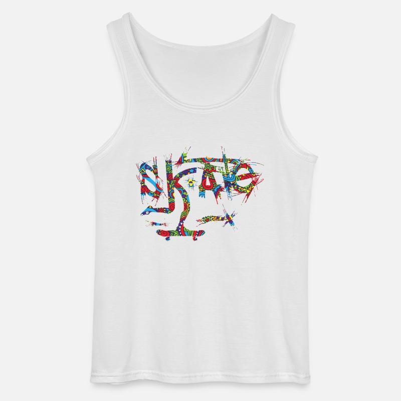 Schlittschuh - Gildan Männer Tank Top - Weiß