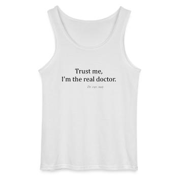 The Real Doctor. Dr. rer. nat. - Gildan Männer Tank Top - Weiß - Vorne - AI Model Male 185 dark (185cm)