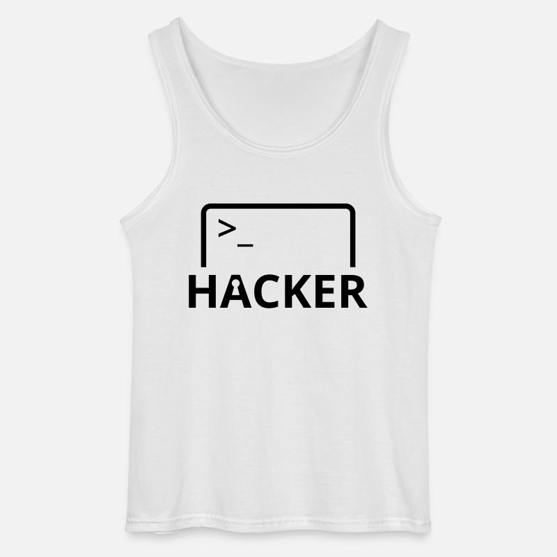 Hacker computer scientist computer programmer - Gildan Men’s Tank Top - white