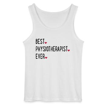 Physiotherapist - Gildan Men’s Tank Top - white - Front - AI Model Male 185 dark (185cm)