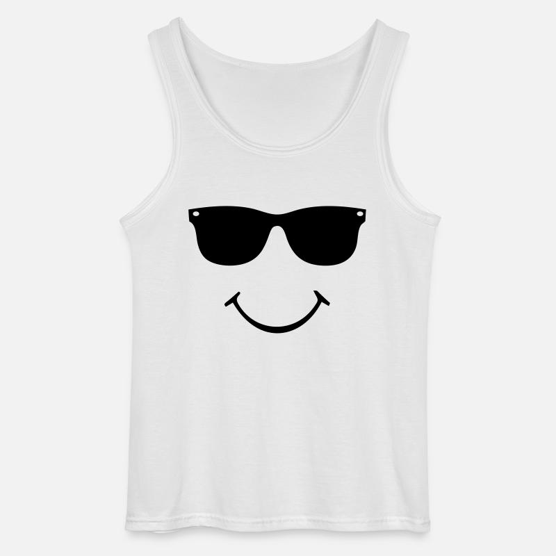 smiley face - Gildan Männer Tank Top - Weiß