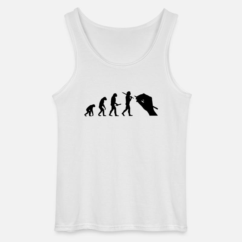 Evolution development progress human artist - Gildan Men’s Tank Top - white