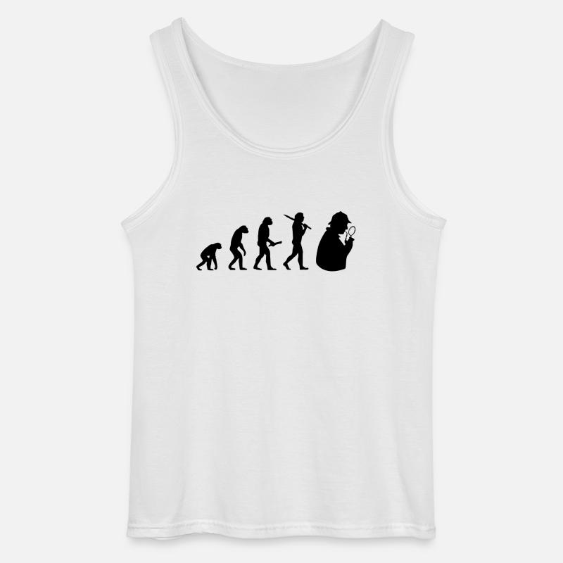 sherlock holmes evolution progress development - Gildan Men’s Tank Top - white