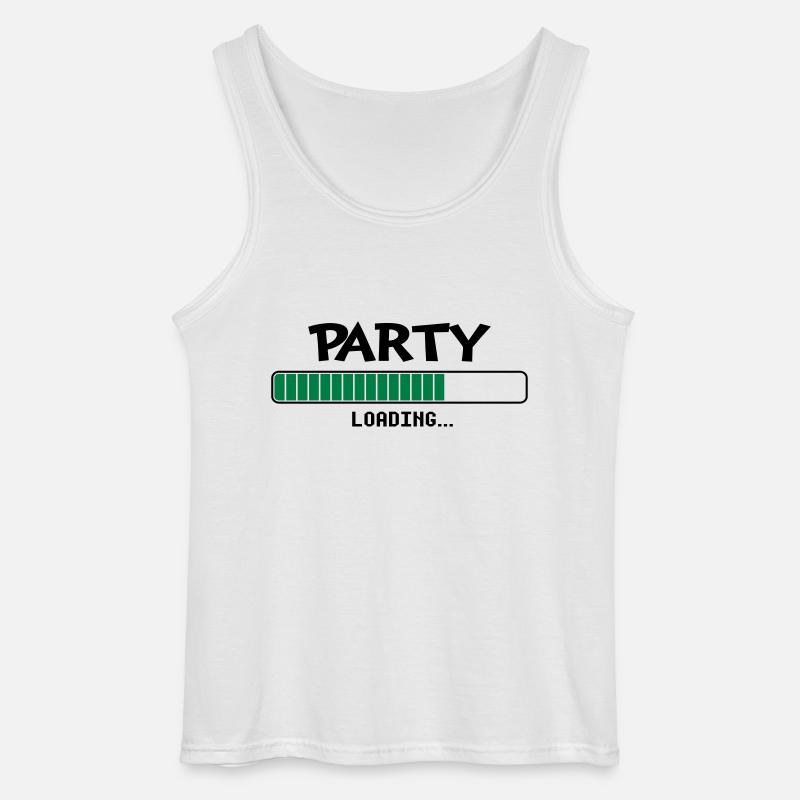 Party loading loading bar - Gildan Men’s Tank Top - white