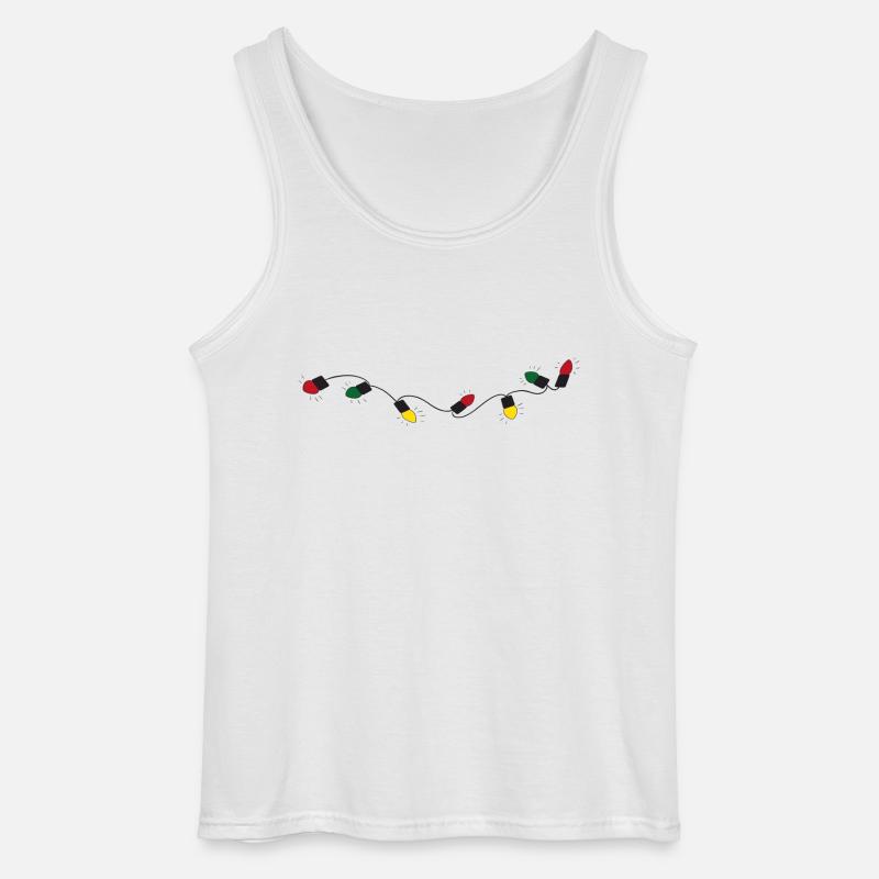 Lichterkette mit bunten Lichtern - Gildan Männer Tank Top - Weiß
