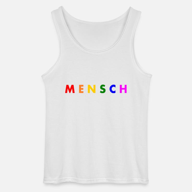 Mensch - Gildan Männer Tank Top - Weiß
