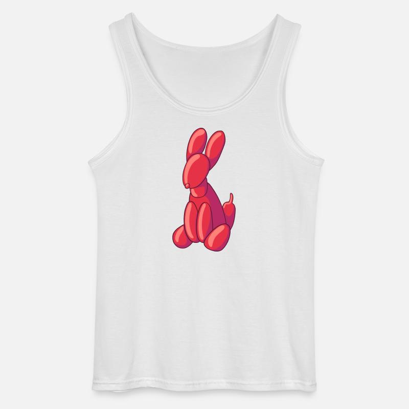 Luftballon Tier Hunde sitzend - Gildan Männer Tank Top - Weiß
