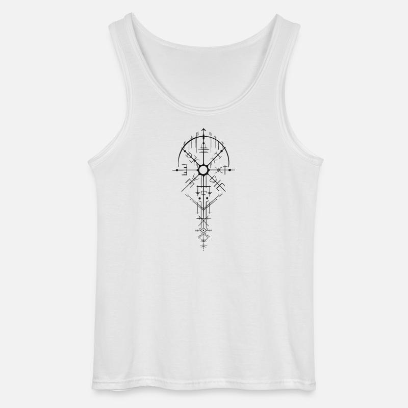 Nordisch Runenamulett Design - Gildan Männer Tank Top - Weiß