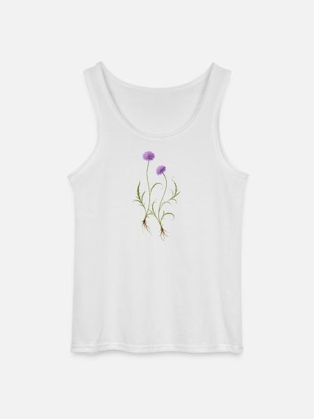 Meadow Flower Nature Illustration - Gildan Men’s Tank Top - white