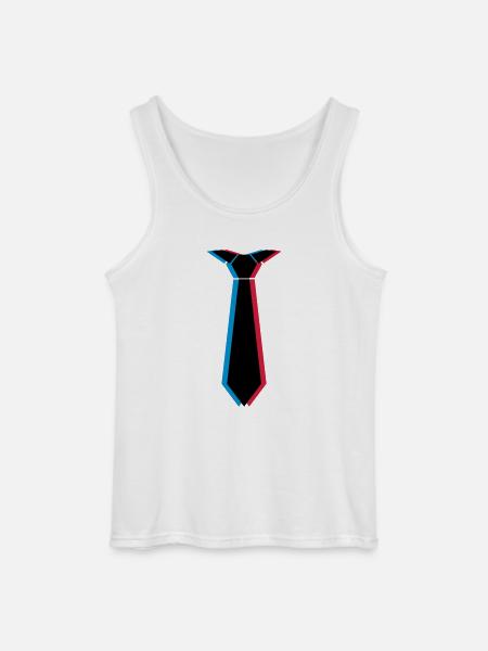 3d_krawatte_3c - Gildan Männer Tank Top - Weiß