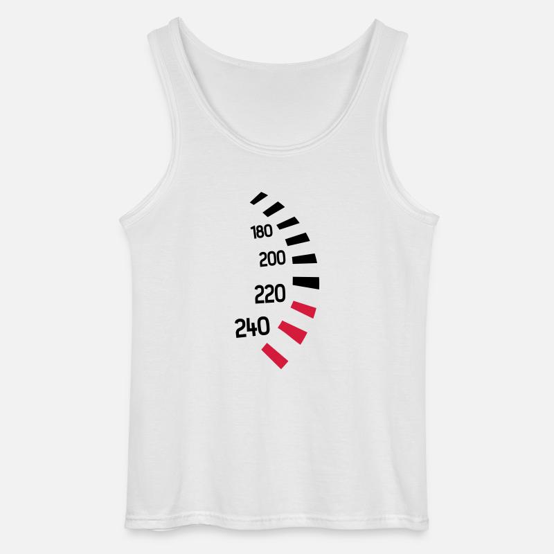 Tacho Geschwindigkeit - Gildan Männer Tank Top - Weiß