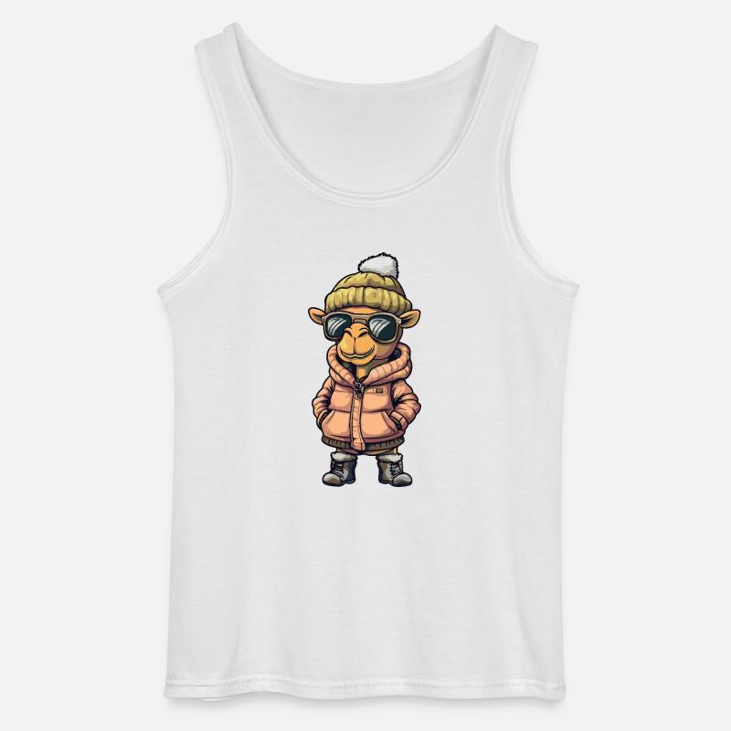 Kamel Cool Comic - Gildan Männer Tank Top - Weiß
