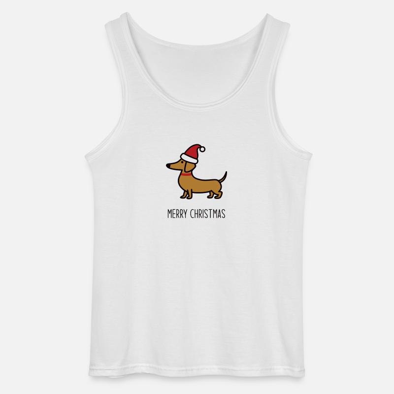 Weihnachtsdackel - Gildan Männer Tank Top - Weiß