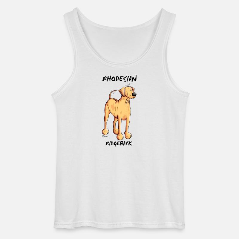 Funny Rhodesian Ridgeback - Gildan Männer Tank Top - Weiß