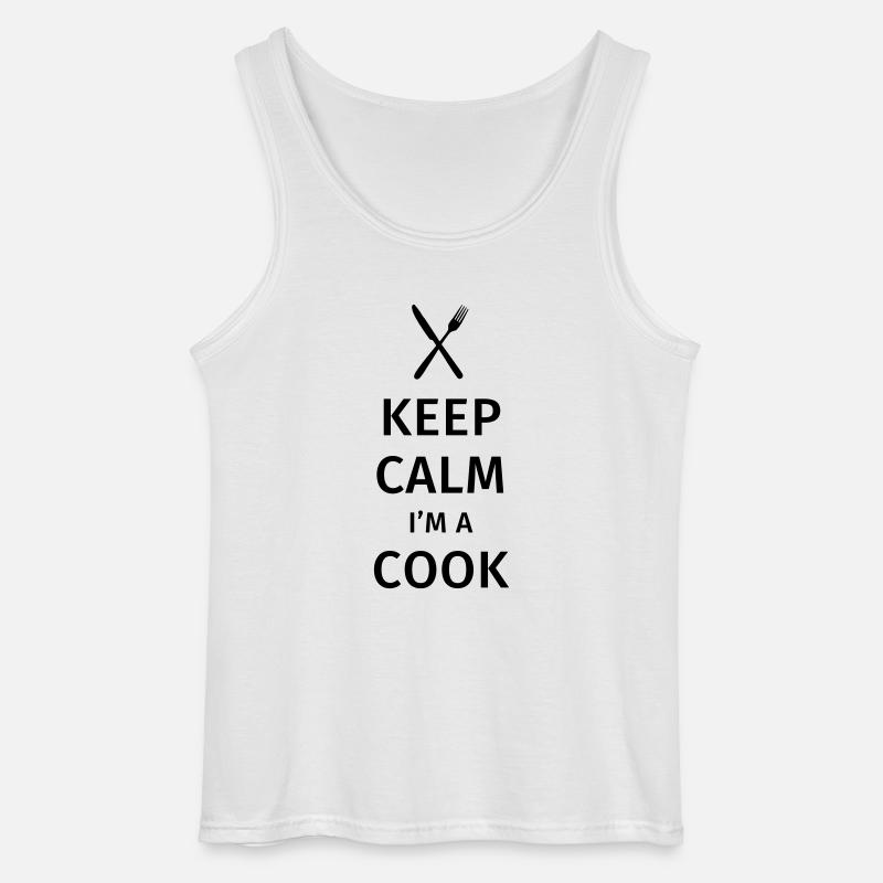 Keep Calm I'm a Cook - Gildan Männer Tank Top - Weiß