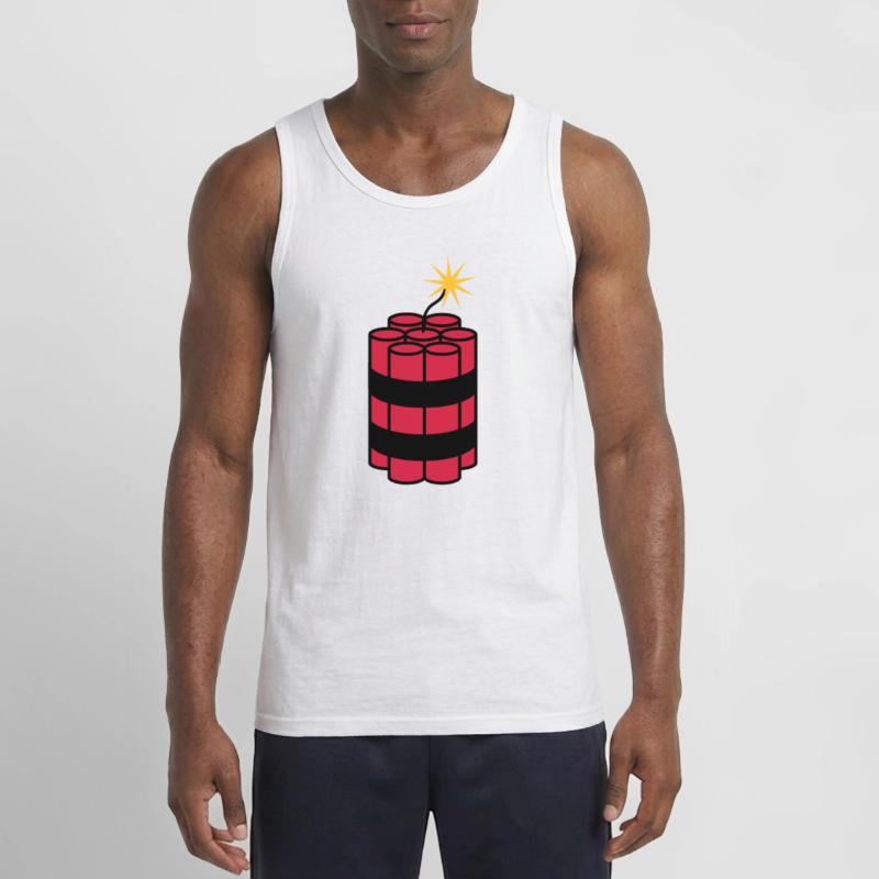 lit tnt dynamite explode explosion spre Gildan Men’s Tank Top