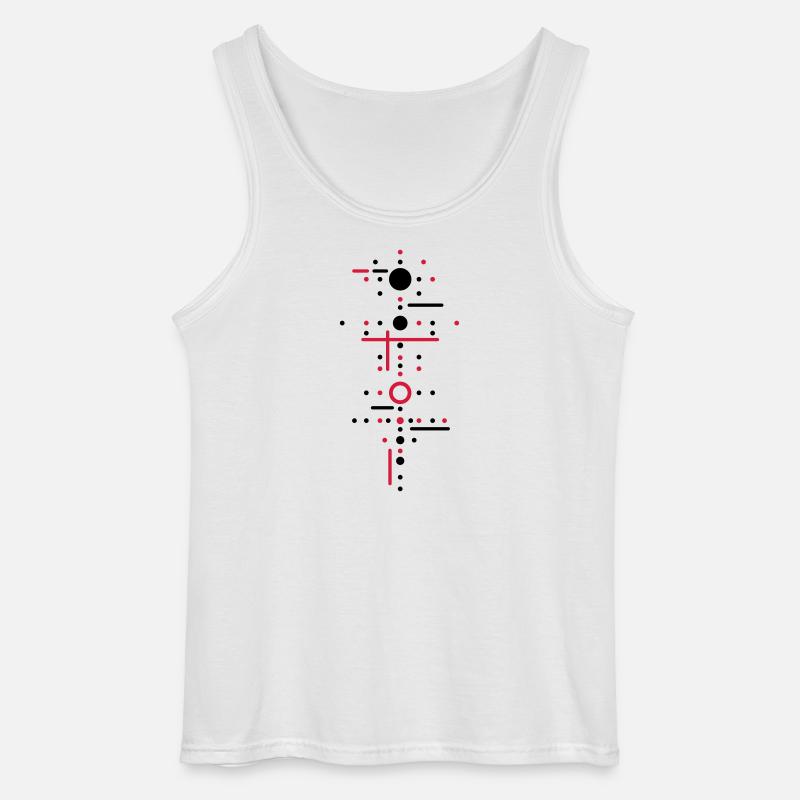 Punkte und Linien - Gildan Männer Tank Top - Weiß