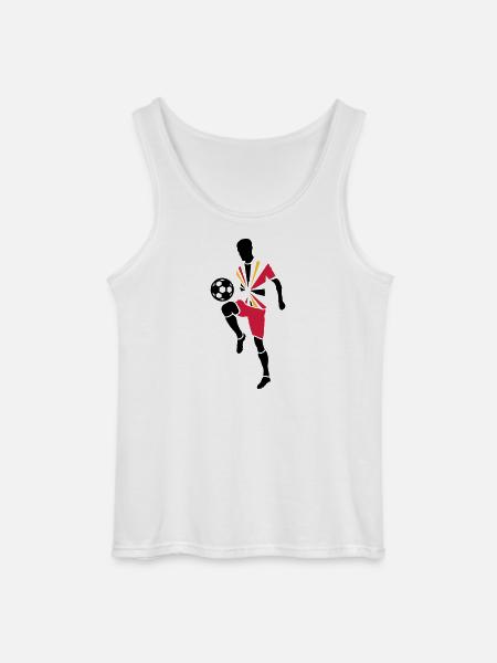 Soccer player with soccer ball - Gildan Men’s Tank Top - white