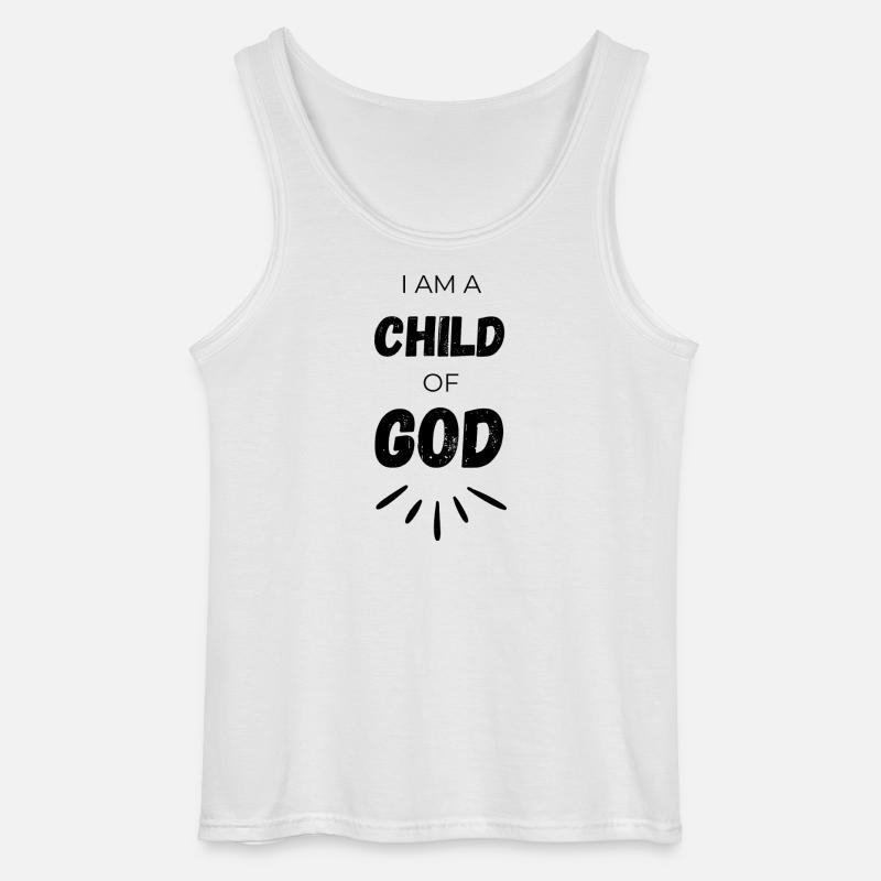 ICH BIN EIN KIND GOTTES - Gildan Männer Tank Top - Weiß
