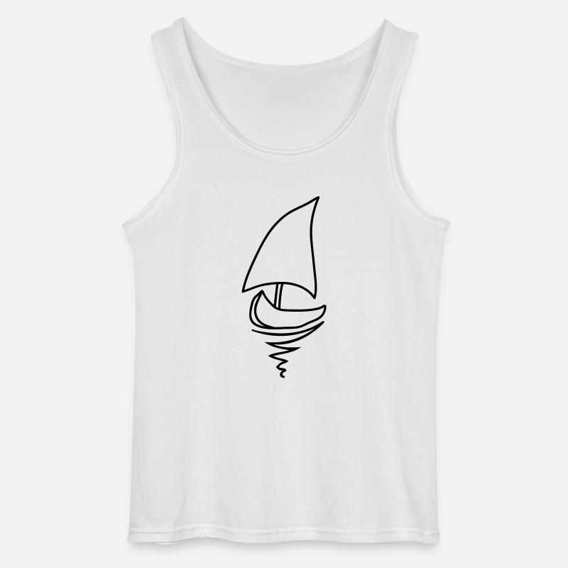 schiff_1c - Gildan Männer Tank Top - Weiß