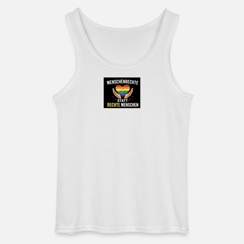 Menschenrechte statt rechte Menschen - Gildan Männer Tank Top - Weiß